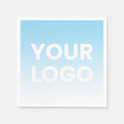 Uw Logo en bewerkbare achtergrondkleurverloop Servet (Voorkant)