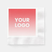 Uw Logo en bewerkbare achtergrondkleurverloop Servet (Voorkant)