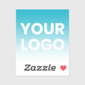 Uw Logo en bewerkbare achtergrondkleurverloop Sticker (Vel)