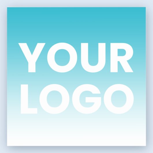 Uw Logo en bewerkbare achtergrondkleurverloop Sticker