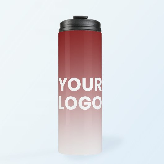 Uw Logo en bewerkbare achtergrondkleurverloop Thermosbeker