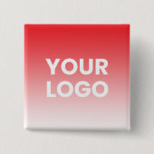 Uw Logo en bewerkbare achtergrondkleurverloop Vierkante Button 5,1 Cm (Voorkant)