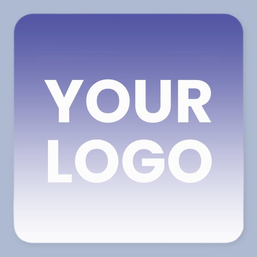 Uw Logo en bewerkbare achtergrondkleurverloop Vierkante Sticker