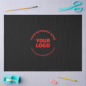 Uw Logo en bewerkbare circulaire tekst, rood of do Tissuepapier (Craft)