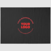 Uw Logo en bewerkbare circulaire tekst, rood of do Tissuepapier (Voorkant)