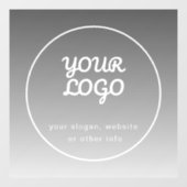 Uw logo en bewerkbare tekst | Donkergrijze Ombre Raamsticker (Vel)
