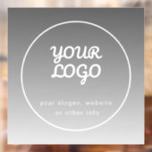 Uw logo en bewerkbare tekst | Donkergrijze Ombre Raamsticker (Vel 2)