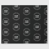 Uw logo en bewerkbare tekst | Herhalend patroon Cadeaupapier (Vlak)