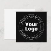 Uw Logo en bewerkbare tekst Sjabloon | Zwart & Wit (Voorkant / Achterkant)