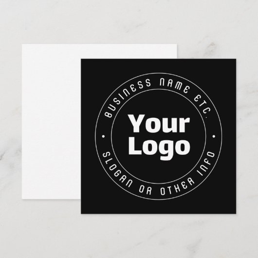 Uw Logo en bewerkbare tekst Sjabloon | Zwart & Wit (Voorkant / Achterkant)