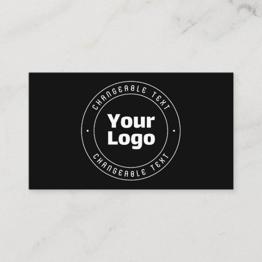 Uw Logo en bewerkbare tekst Sjabloon | Zwart & Wit (Voorkant)