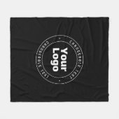 Uw Logo en bewerkbare tekst Sjabloon | Zwart & Wit Fleece Deken (Voorkant (Horizontaal))