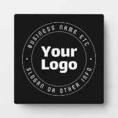 Uw Logo en bewerkbare tekst Sjabloon | Zwart & Wit Fotoplaat (Voorkant)