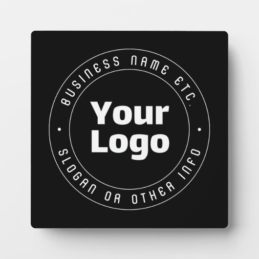 Uw Logo en bewerkbare tekst Sjabloon | Zwart & Wit Fotoplaat (Voorkant)