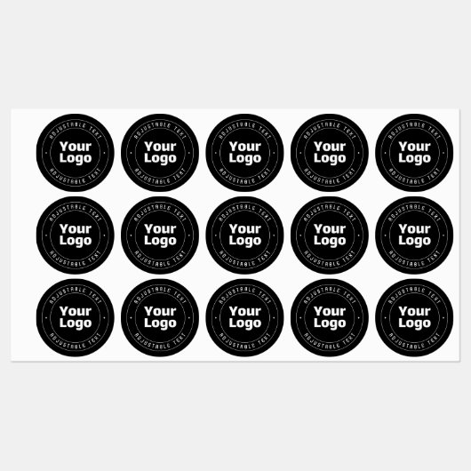 Uw Logo en bewerkbare tekst Sjabloon | Zwart & Wit Labels (Vel)