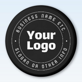 Uw Logo en bewerkbare tekst Sjabloon | Zwart & Wit Magneet