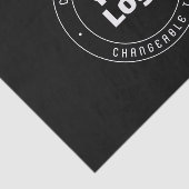 Uw Logo en bewerkbare tekst Sjabloon | Zwart & Wit Tissuepapier (Detail)