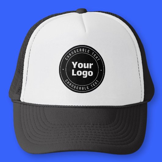 Uw Logo en bewerkbare tekst Sjabloon | Zwart & Wit Trucker Pet