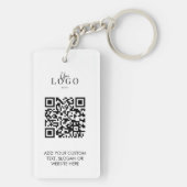 Uw Logo- en kwaliteitscontrolecode voor zakelijke Sleutelhanger (achterkant)