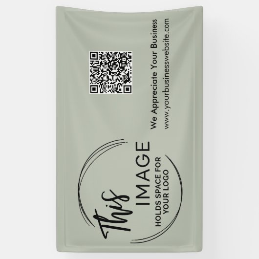 Uw Logo- en kwaliteitscontrolecode voor zakelijke  Spandoek (Verticaal)