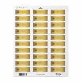 Uw Logo en modern Faux Gold Return-adres Etiket (Full Sheet)