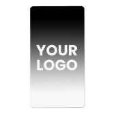 Uw logo en moderne bewerkbare kleurgradiënt etiket (Voorkant)