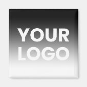 Uw logo en moderne bewerkbare kleurgradiënt magneet (Voorkant)