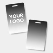 Uw logo en moderne bewerkbare kleurverloop badge (Voor- en achterkant)