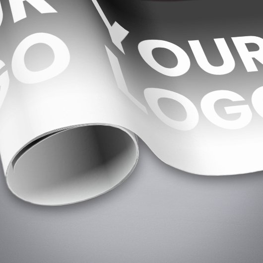 Uw logo en moderne bewerkbare kleurverloop cadeaupapier