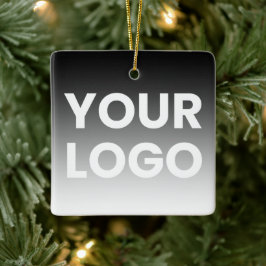 Uw logo en moderne bewerkbare kleurverloop keramisch ornament