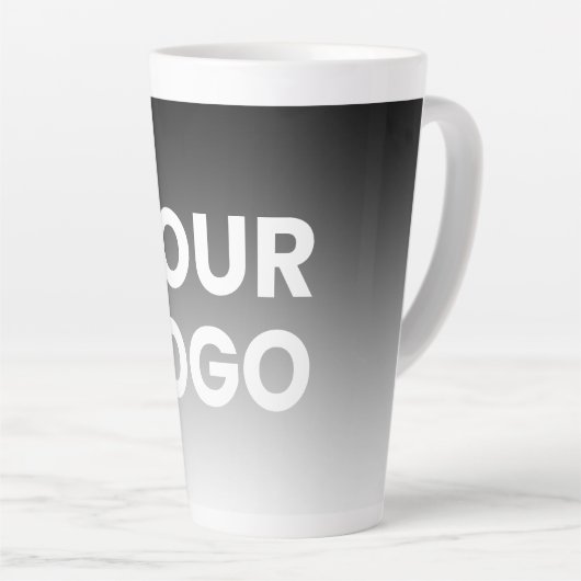 Uw logo en moderne bewerkbare kleurverloop latte mok (Rechterhoek)