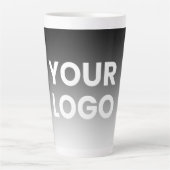 Uw logo en moderne bewerkbare kleurverloop latte mok (Voorkant)