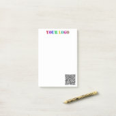 Uw Logo en QR Code Business Post-it® notes (Op bureau)