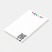 Uw Logo en QR Code Business Post-it® notes (Schuin)
