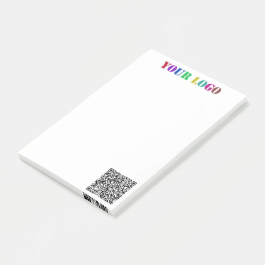 Uw Logo en QR Code Business Post-it® notes (Schuin)