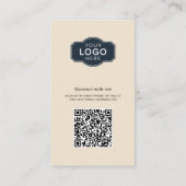 Uw Logo en QR Code Medewerkers Foto Visitekaartje (Achterkant)