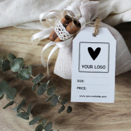 Uw Logo- en QR-code voor sociale media Prijs Cadeaulabel