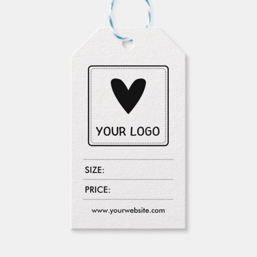 Uw Logo- en QR-code voor sociale media Prijs Cadeaulabel (Voorkant)