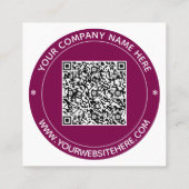 Uw Logo- en QR-codestempel voor visitekaartjes (Achterkant)
