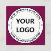 Uw Logo- en QR-codestempel voor visitekaartjes (Voorkant)