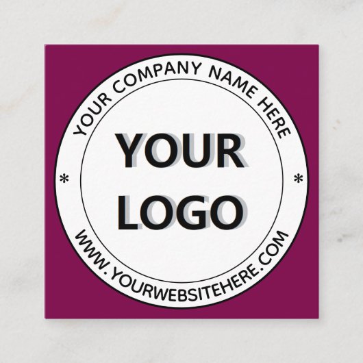 Uw Logo- en QR-codestempel voor visitekaartjes (Voorkant)