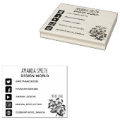 Uw logo- en sociale mediapictogrammen rubberstempel (Gestempeld)