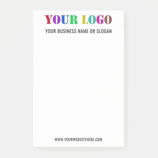 Uw Logo en tekst Business Post-it® notes Voorbeeld (Voorkant)