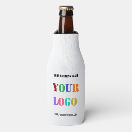 Uw Logo en Tekst op Fleskoeler Voorbeeld Flesjeskoeler (Fles Voorkant)