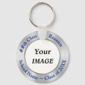 UW Logo en tekst op school, klasreünie-Sleutelhang Sleutelhanger (Voorkant)