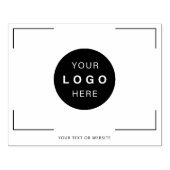 Uw logo en tekst professional groot rubberstempel (Afrduk)