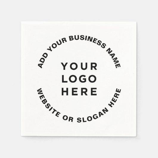 Uw Logo en Tekst Simpel Professioneel Servet (Voorkant)