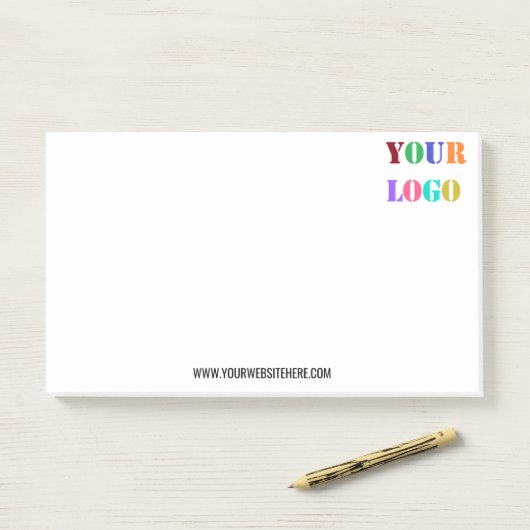 Uw Logo- en tekstnotities Post-it® Notes (Op bureau)