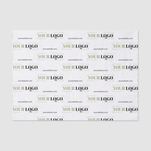 Uw Logo en website - Klein weefselpapier Tissuepapier (Voorkant)