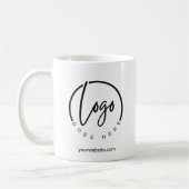 Uw Logo en website  koffie Mok (Links)